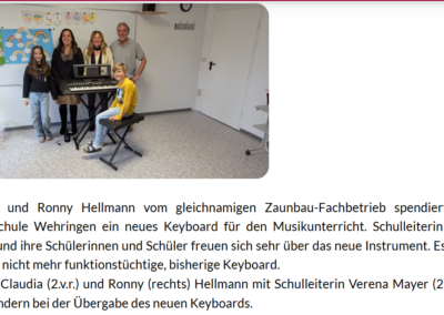 Spende Hellmann Wehringen
